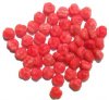 50 9mm Matte Red Marble Flower Beads